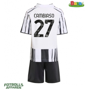Juventus Andrea Cambiaso #27 Hemmaställ Barn 2025-26 Kortärmad (+ Korta byxor)